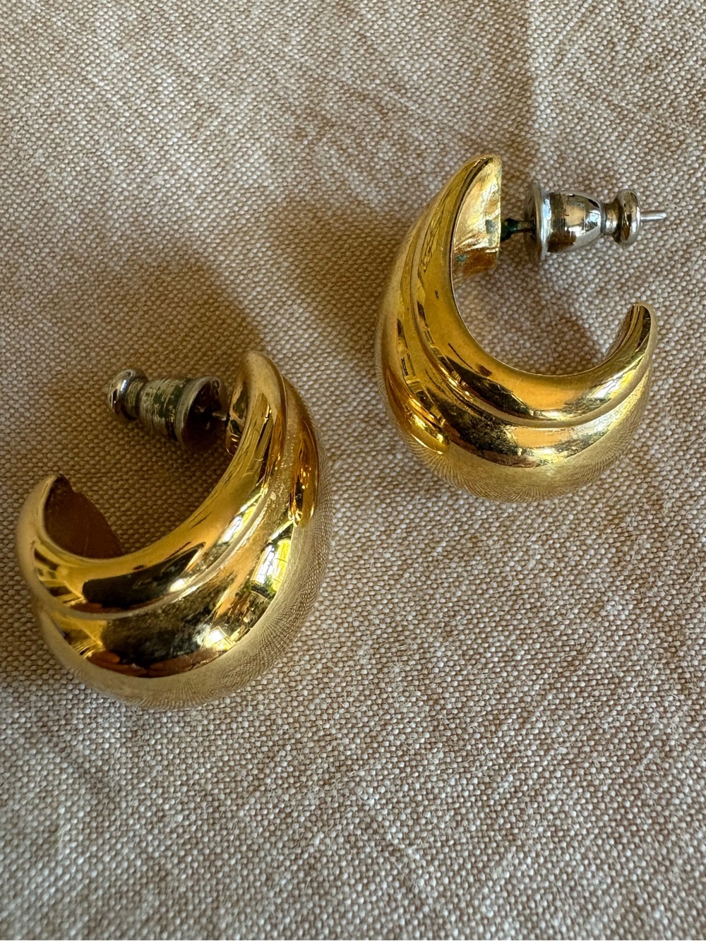 Vintage Napier wide hoop earrings